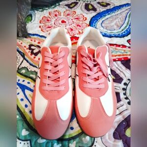 Pink and white sneakers NWOT